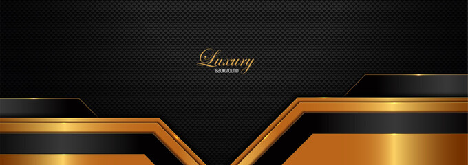 Wall Mural - diagonal oblique lines realistic luxury black and gold color gradient horizontal background, elements, perfect marketing materials, Modern frame banner website, premium Illustration.