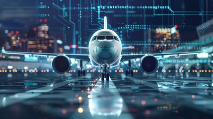 Wall Mural - a datadriven predictive model alerting airlines of potential disruptions in advance so they can adju