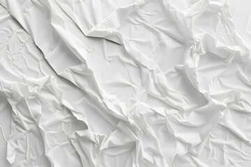 Canvas Print - White Wrinkled Plastic Texture