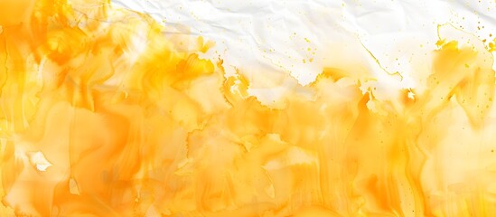 Wall Mural - Abstract Watercolor Background with Yellow and Orange Splashes