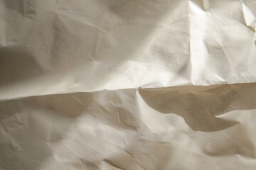 Canvas Print - Close-Up of White Paper Bag Texture with Subtle Shadows