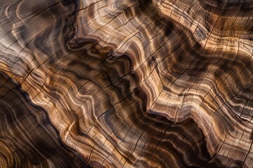 Canvas Print - Intricate Walnut Wood Grain Texture Background