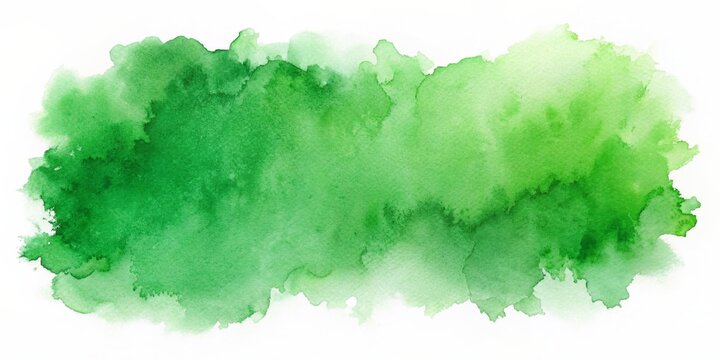 Abstract green watercolor painting on a white background, watercolor, abstract, green, art, painting, texture, background