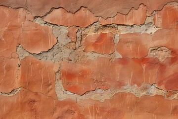 Wall Mural - Seamless Terracotta Stucco Wall Texture