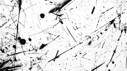 Poster - Abstract Grunge Texture With Black Ink Splashes