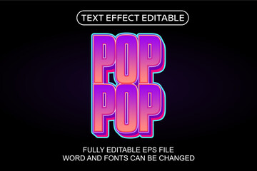 Sticker - 3D TEXT EFFECT POP VECTOR EDITABLE