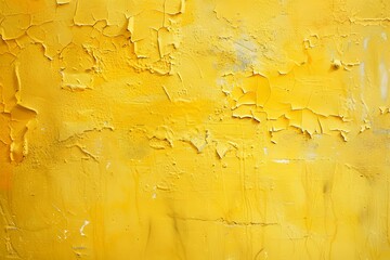 Sticker - Abstract Yellow Wall with Peeling Paint