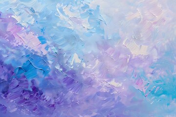 Sticker - Abstract Blue and Purple Acrylic Painting