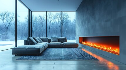 Wall Mural - modern living room