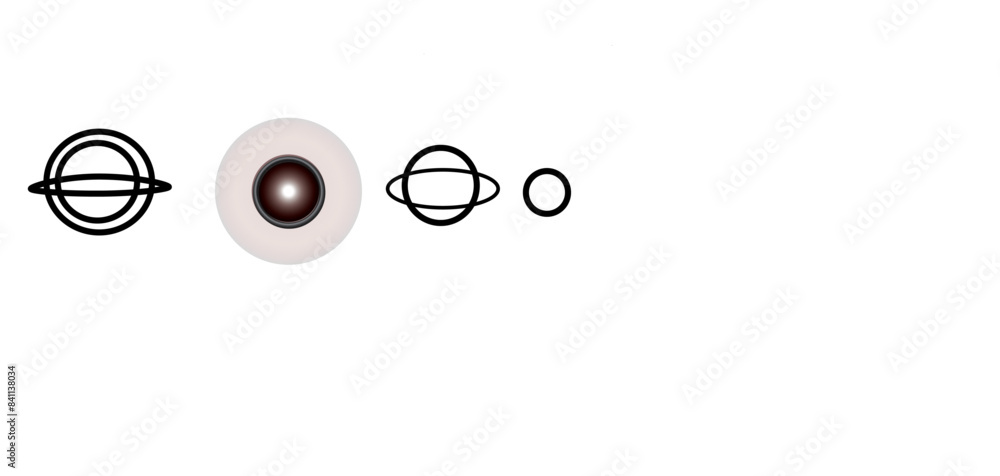 Solar system planets,Meteors vector, Space satellite,Celestial bodies ...