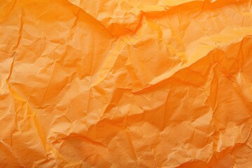 Canvas Print - Orange Crumpled Paper Texture Background