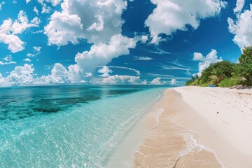 Sticker - Sandy Beach With Blue Sky