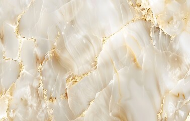 Wall Mural - Cream Marble Texture with Golden Veins