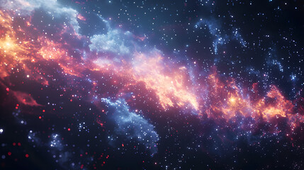Wall Mural - high quality background galaxy illustration with stardust and bright shining stars illuminating the space
