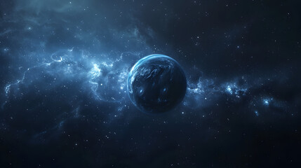 Wall Mural - Abstract outer earth space nebula