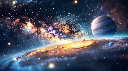 Wall Mural - astrology astronomy earth outer space solar system mars planet milky way galaxy