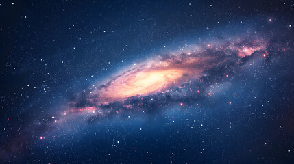 Wall Mural - beautiful milky way galaxy background with nebula cosmos. stardust in deep space and bright shining 