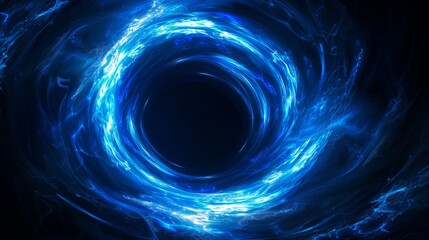 Wall Mural - A blue and white space with a large hole in the middle