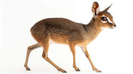 Canvas Print - Dik-Dik full body clearly photo on white background , 