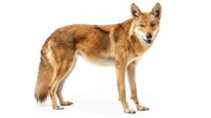 Canvas Print - Dingo full body clearly photo on white background , 