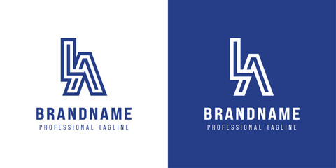 Letters LA Monogram Logo, suitable for any business with LA or AL initials