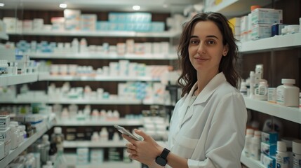 Sticker - The pharmacist with medication