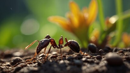 Wall Mural - Ants and Their Role in the Ecosystem: Decomposers and Soil Aerators