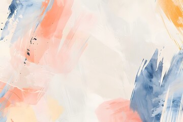 Wall Mural - Abstract Watercolor Background with Pastel Colors and Brush Strokes