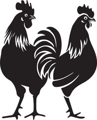 Poster - silhouette of a rooster