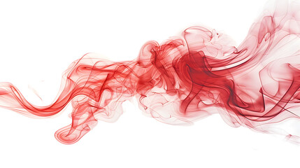 Wall Mural - red smoke isolated on white background