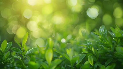 Wall Mural - natural green background with selective focus