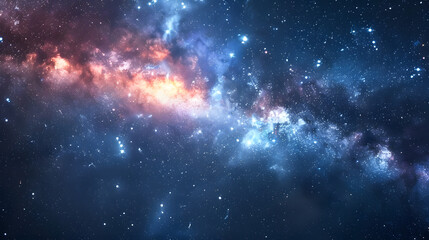Wall Mural - night sky - universe filled with stars, nebula and galaxy