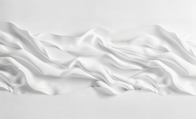 Poster - Abstract White Fabric Drape Background