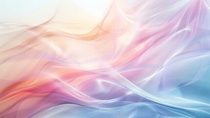 Wall Mural - Develop an abstract background using a mix of pastel colors and subtle, flowing lines to create a light and whimsical atmosphere.