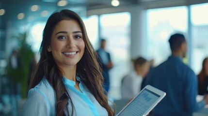 Wall Mural - The Businesswoman with Tablet