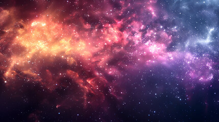 Wall Mural - space background with stardust and shining stars. realistic colorful cosmos with nebula and milky wa