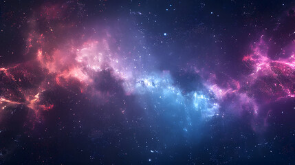 Wall Mural - Space background with stardust and shining stars. Realistic colorful cosmos with nebula and milky way