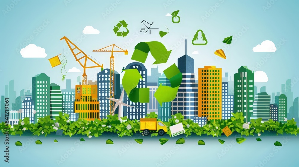 Develop an infographic on construction waste management strategies ...