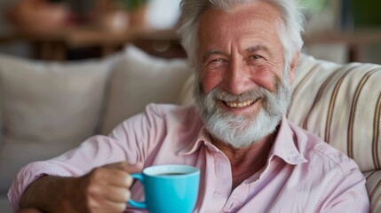 Poster - The Senior Man with Coffee