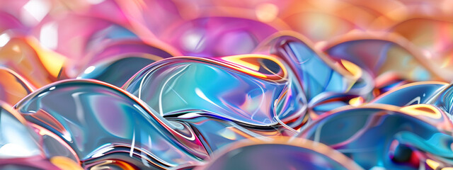 Wall Mural - Glass 3d colorful background.