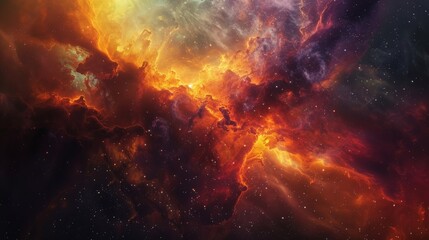 Wall Mural - A stunningly realistic photo of a vibrant nebula in 4K resolution, showcasing its intricate details and mesmerizing colors.