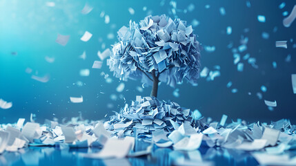 Depict a visually striking image that conveys the  document management