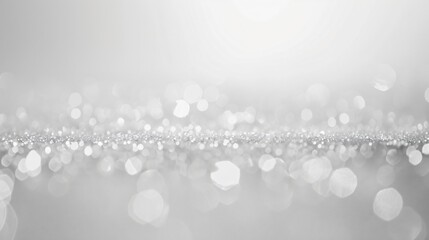 Poster - Abstract Silver Glitter Bokeh Background