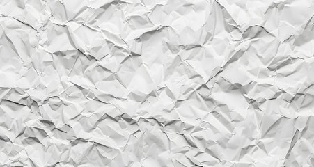 Canvas Print - White Crumpled Paper Texture Background