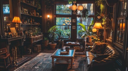 Wall Mural - A living room filled with furniture and lots of plants