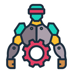 Sticker - Robotics Exoskeleton Icon