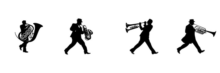 Poster - silhouettes of musician 