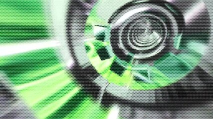 Wall Mural - motion background showing first person point of view flying through futuristic abstract digital tunn