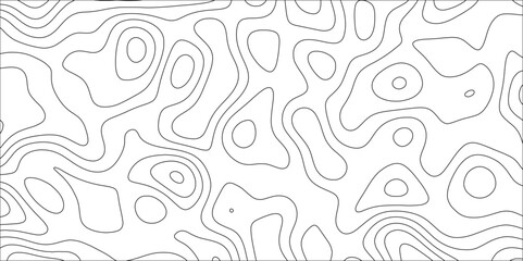 Poster - Abstract Topographic line map background. White curved soft lines shiny hair topographic contours terrain texture. Ocean topographic line map with curvy wave. 
