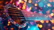© Nakarin - Vibrant Abstract Guitar Strings with Bokeh Effect Close-Up Shot